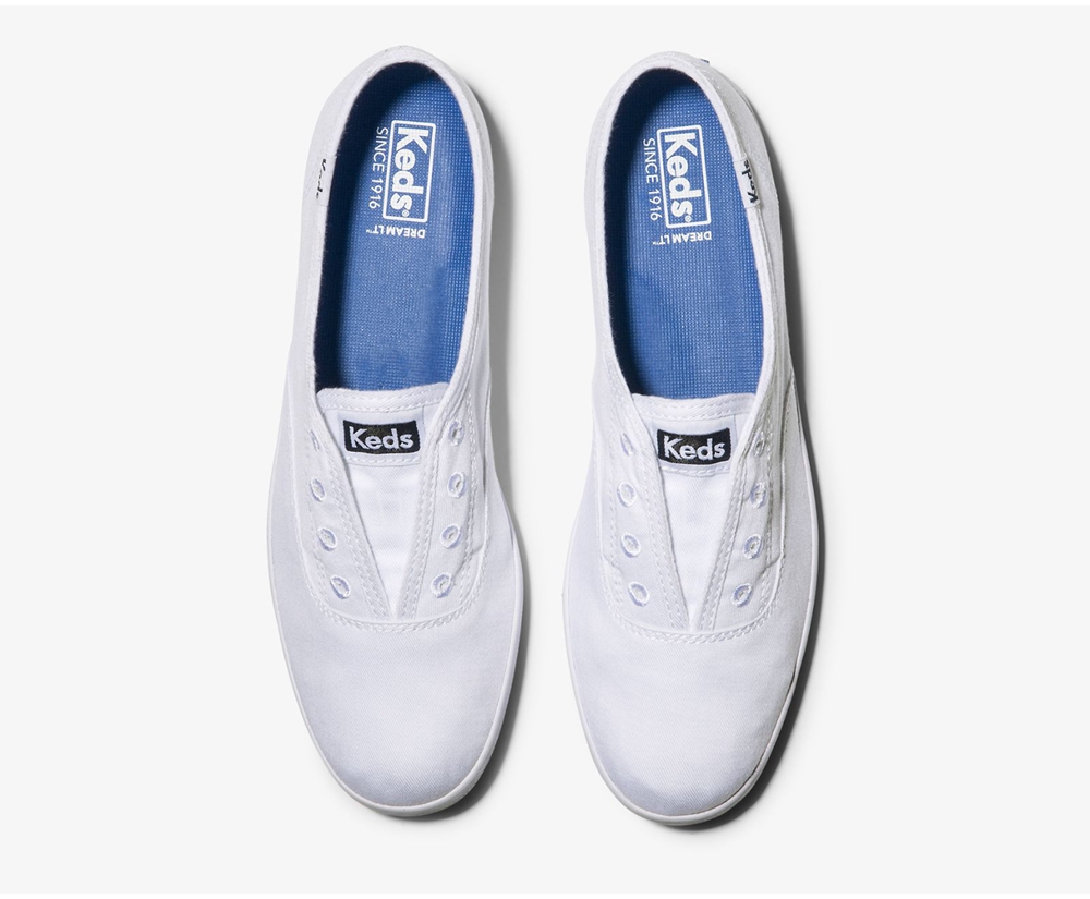 Keds Womens Slip Ons White - Chillax Basics - 359PCTMRD